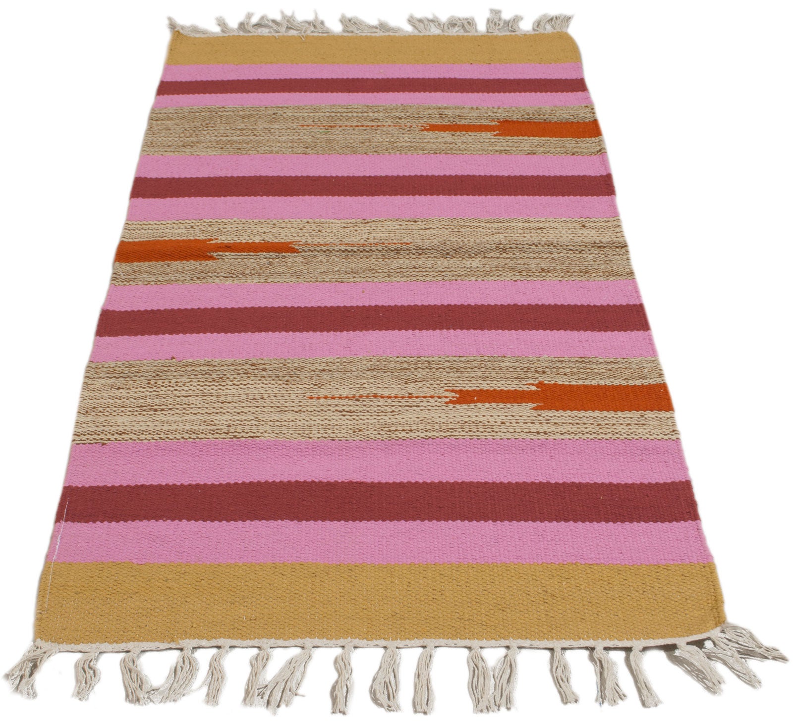 Oryginalny, nowoczesny kilim indyjski, ręcznie robiony, 80x50 cm
