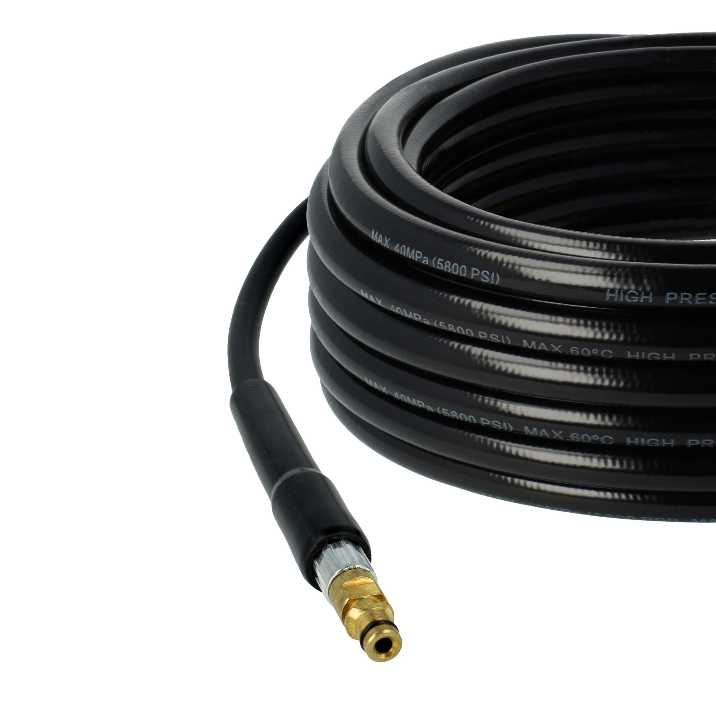 vhbw 15m Tuyau haute-pression compatible avec Kärcher K 4.800 T250 eco!ogic, K 4.900 Silent 50Hz *JP nettoyeur haute pression - Filetage en laiton - 2