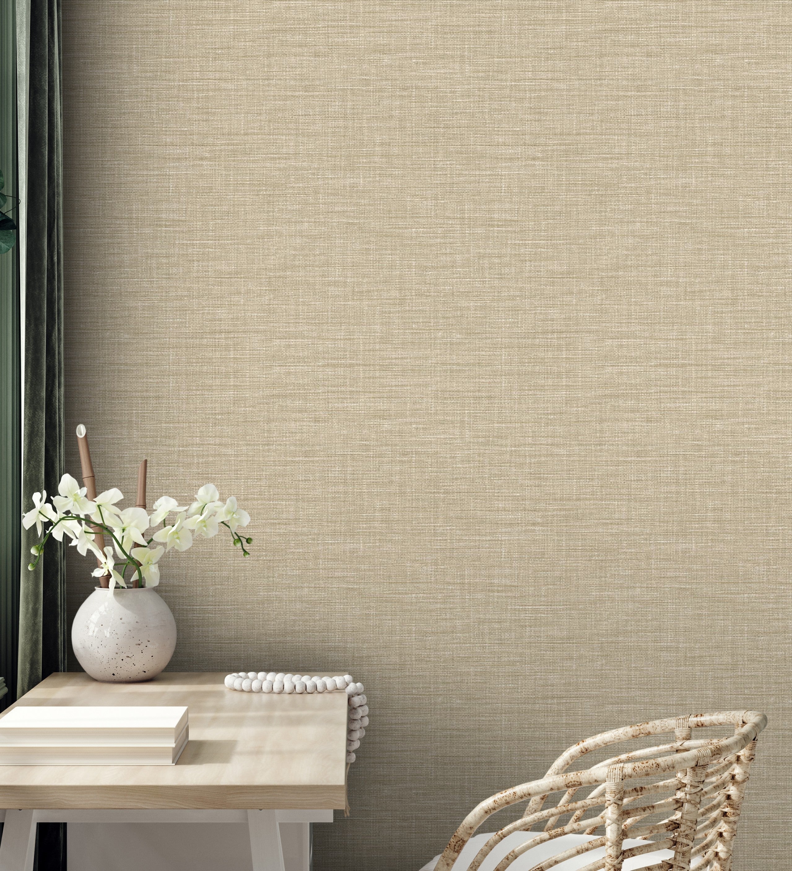 papel de parede vinílico ecológico com efeito de textura de tecido em relevo - Soho Fabric 679734 da GAULAN - Rolo de 10 m x 0,53 m - 4