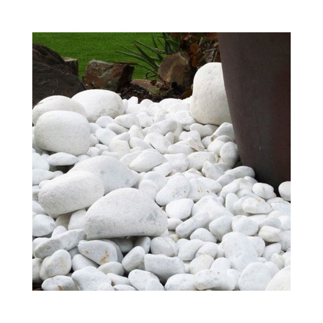 Galet marbre blanc pur 60-110 en sac de 20kg