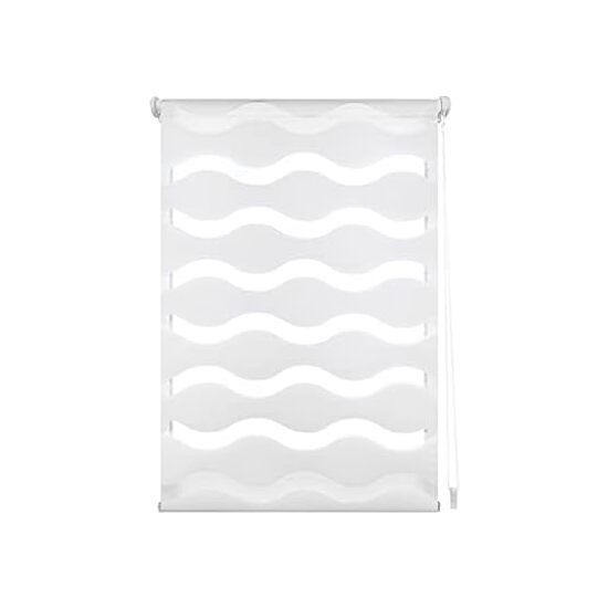 Blindecor luna | estor enrollable noche y día easyfix, sin herramientas - estor medida: 92x150 - medida tela estor: 89x145 - estor blanco