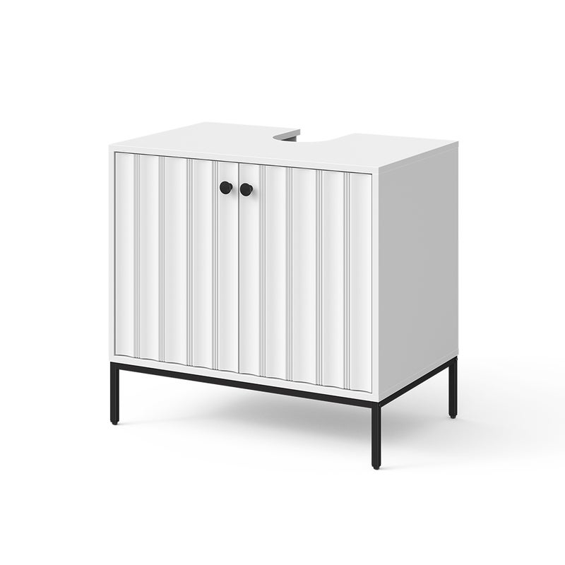 Vicco Szafka pod umywalkę Eliza, Białe pofałdowanie, 70 x 63 cm