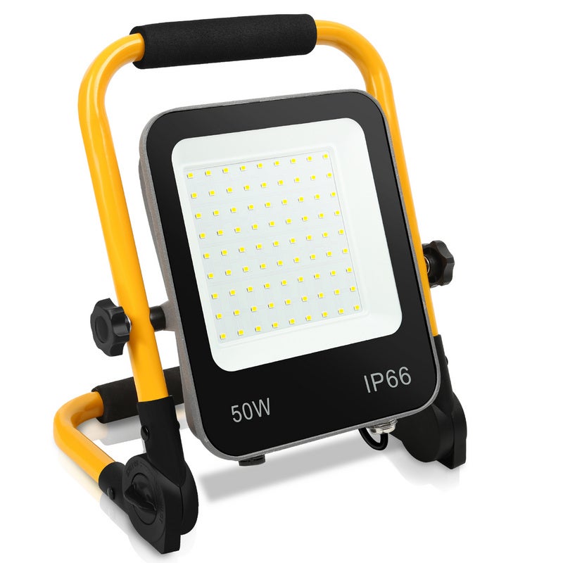 VidaXL Faretto LED Con Treppiede – 2x20W, Luce Bianco Freddo, Per Esterni E Cantiere