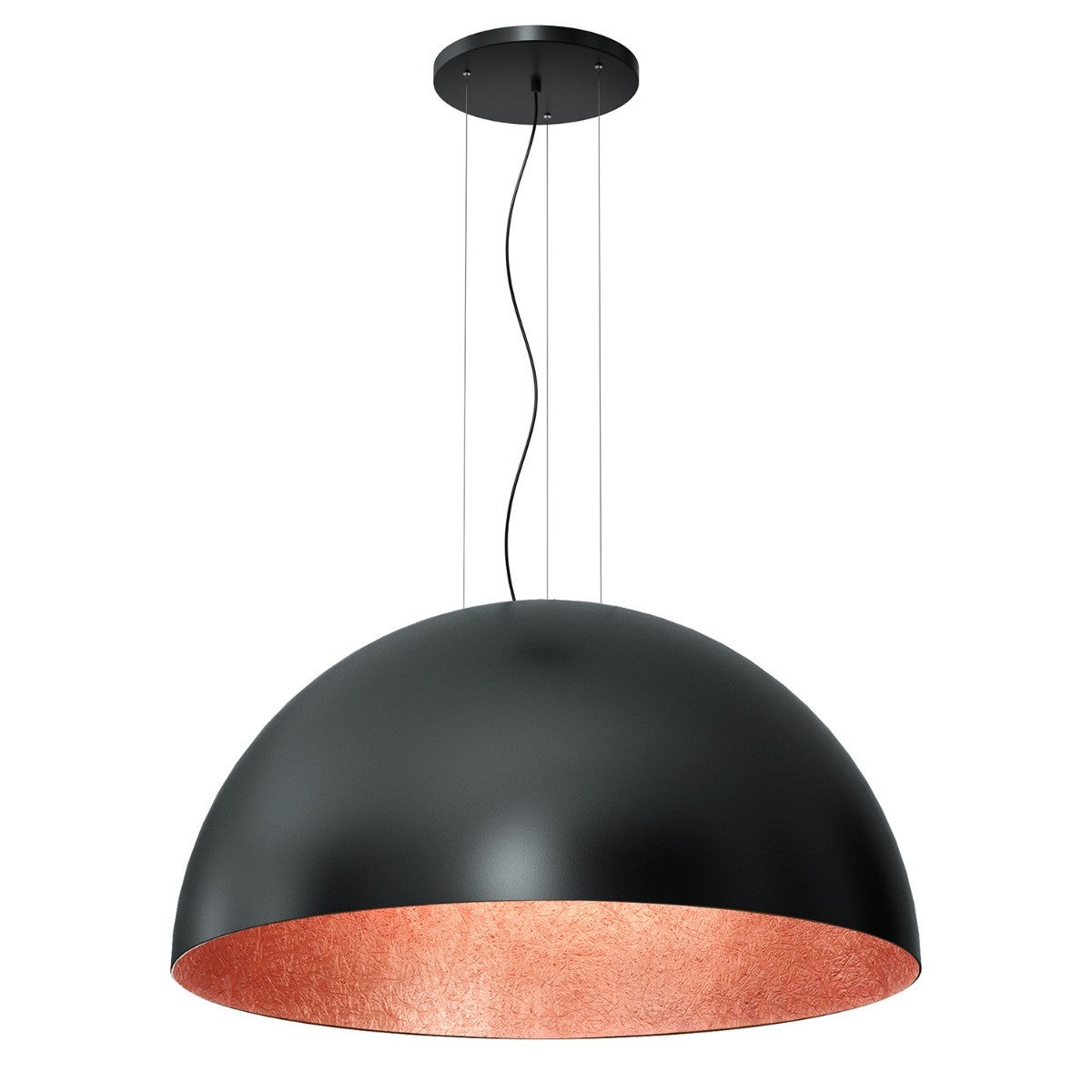 Lampa wisząca Compo czarny mat-miedziana 1xE27x15W wym: 150 x 100 x 100 cm kompozyt Luminex