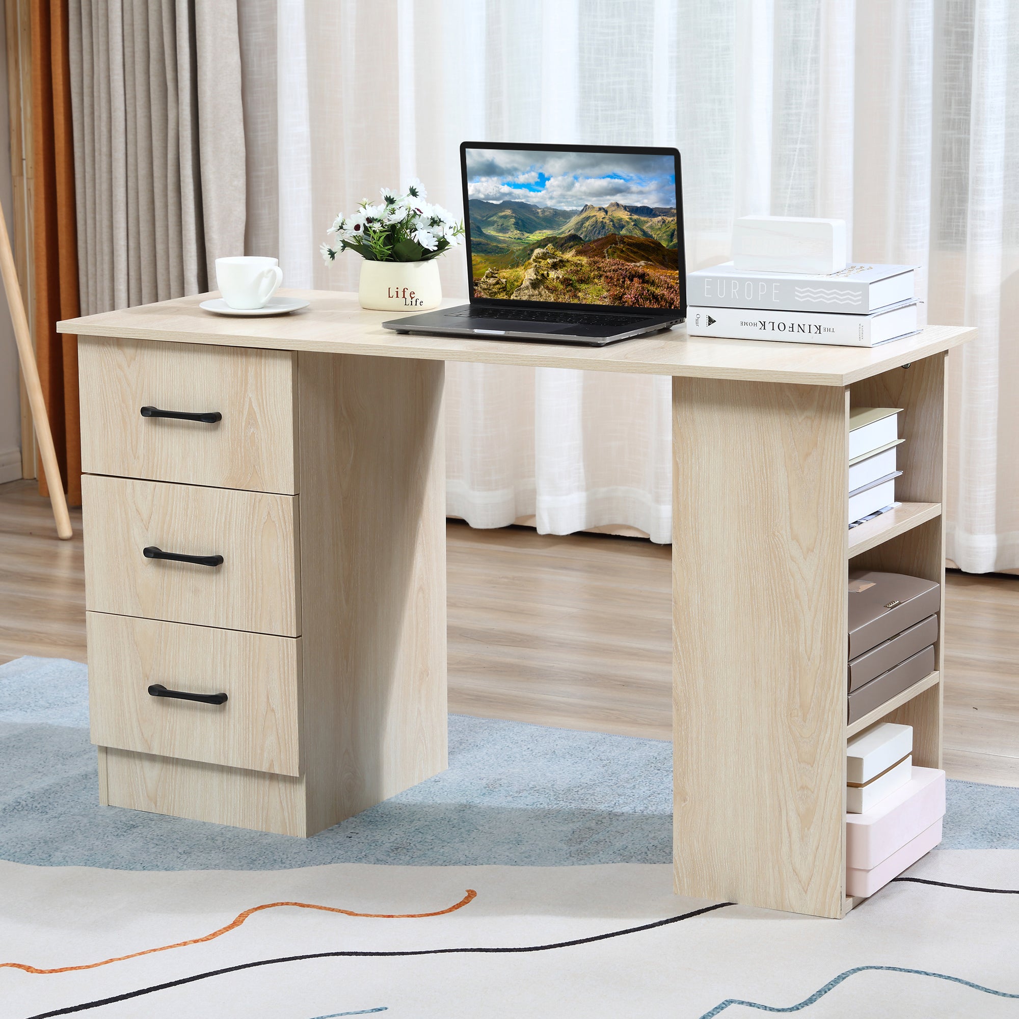 Bureau informatique Panneaux de particules HOMCOM - 2