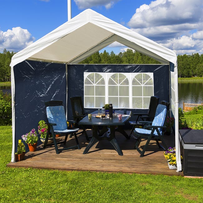Tende da Gazebo Impermeabili per Esterni, 284 x 284 x 204 cm, Tende per la Riservatezza con Parete Laterale a 4 Pannelli con Cerniere, Tende Parasole Universali, Solo Tende, Grigio | IT Tende da Gazebo Impermeabili per Esterni, 284 x 284 x 204 cm, Tende per la Riservatezza con Parete Laterale a 4 Pannelli con Cerniere, Tende Parasole Universali, Solo Tende, Grigio | IT