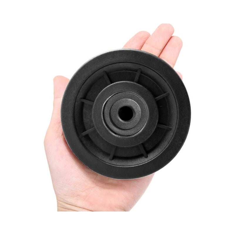 2 pcs Roue de Poulie à Roulement Universel Poulie Musculation Poulie en Noir Plastique Universelle Pièce d'Équipement Pour Porte de Garage - 5