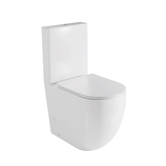 Inodoro PMR Rimless Adosado a Pared | Altura Confort para Movilidad Reducida | Tapa Duroplast Soft Close y Fácil Extracción