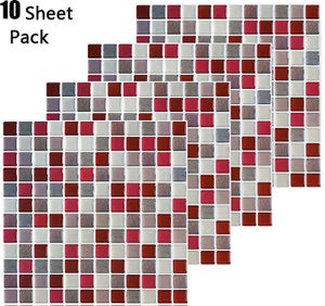Lot De 10 Autocollants Décoratifs – Forme Carrée – 1x1 Cm – Neufs