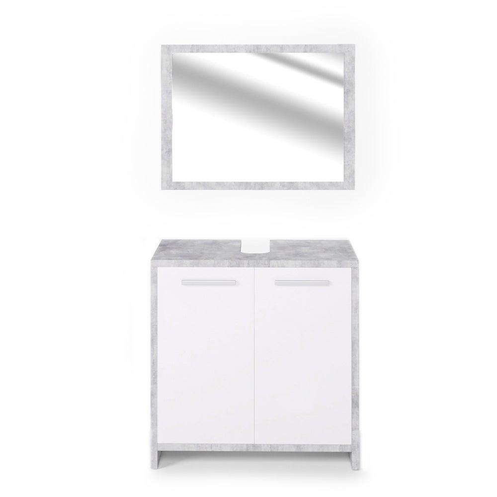 Vicco Zestaw mebli łazienkowych Kiko, Beton, 2 części