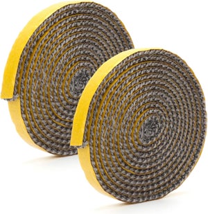 Joint De Porte Ignifuge Pour Poêle à Bois - Fil De Verre, Longueur 2 M, Résiste à 550°C, Auto-adhésif, Isolation Thermique