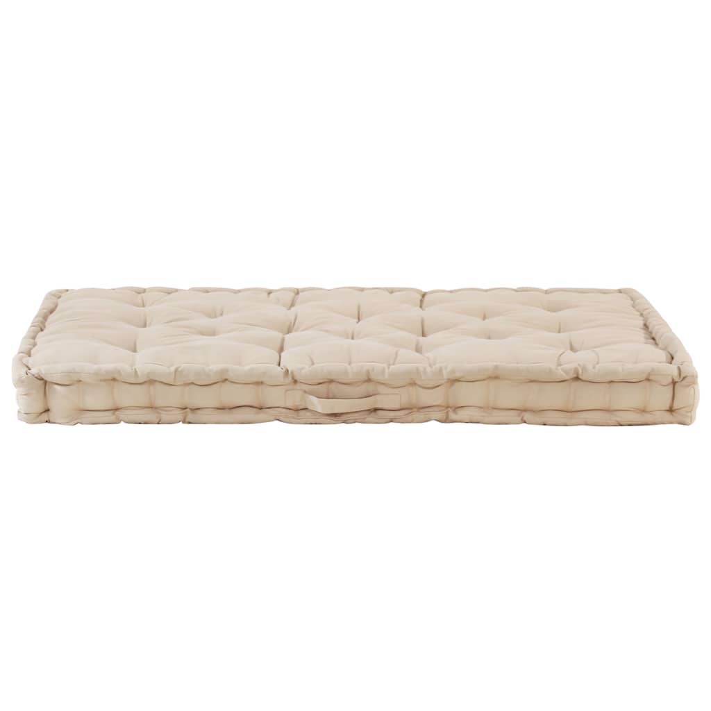 Cuscini per Pallet e Pavimento 2 pz in Cotone Beige vidaXL - 8