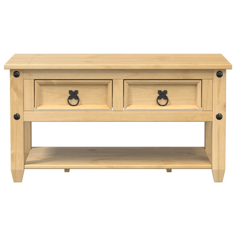 vidaXL Tavolino con Cassetti Corona 85x50x45 cm Legno Massello di Pino - 4