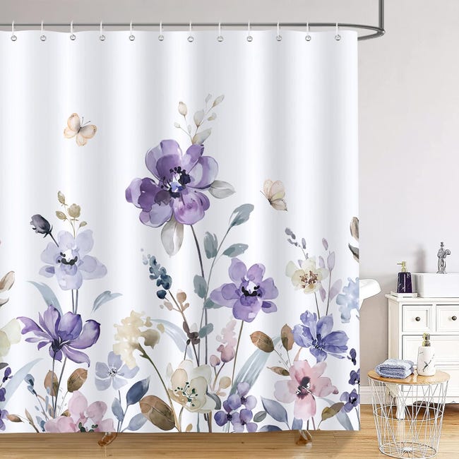 MitoVilla - Tenda Da Doccia Piccola In Cotone E Lino, Per Arredamento MitoVilla - Tenda Da Doccia Piccola In Cotone E Lino, Per Arredamento