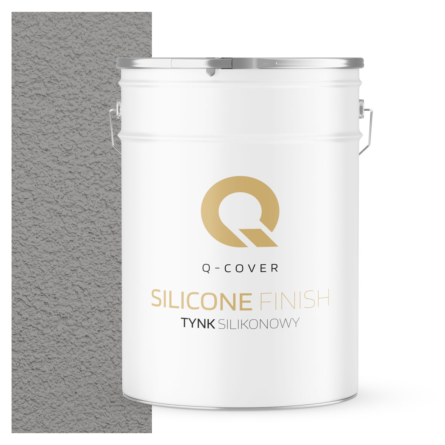 Tynk Silikonowy Elewacyjny Baranek 1.00mm Q-Cover Szary platynowy F264 25KG
