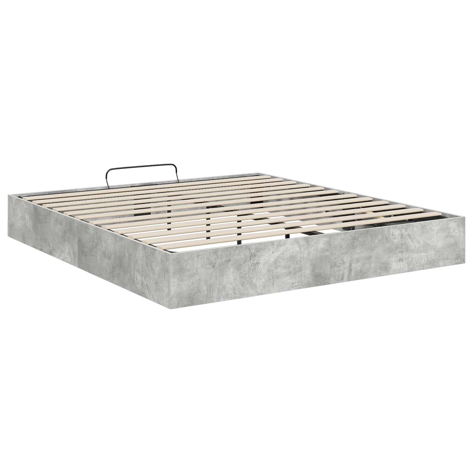 Lit ottoman béton 203 x 180 x 25 cm panneau de bois - 7