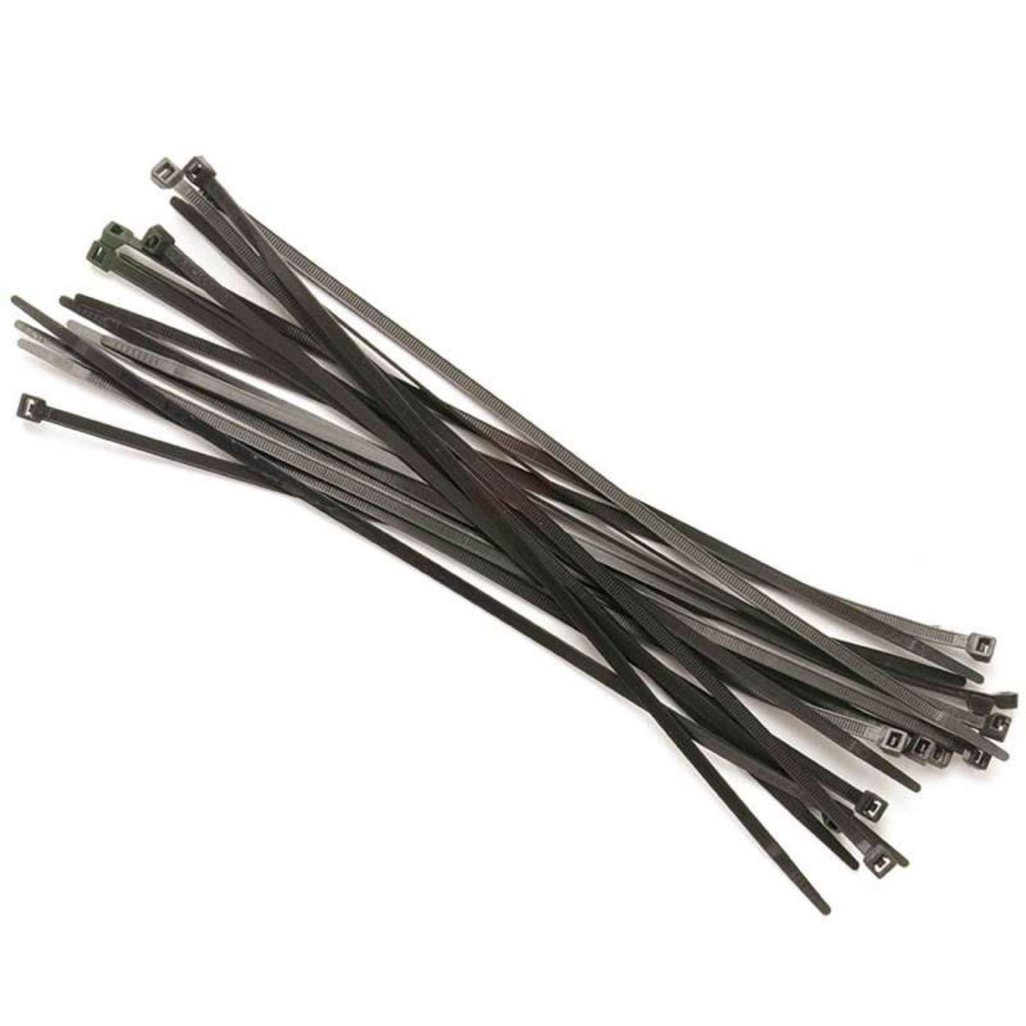 JEU DE SERRE-CÂBLES EN NYLON - 4.8 x 300 mm - NOIR (100 pcs) - 3