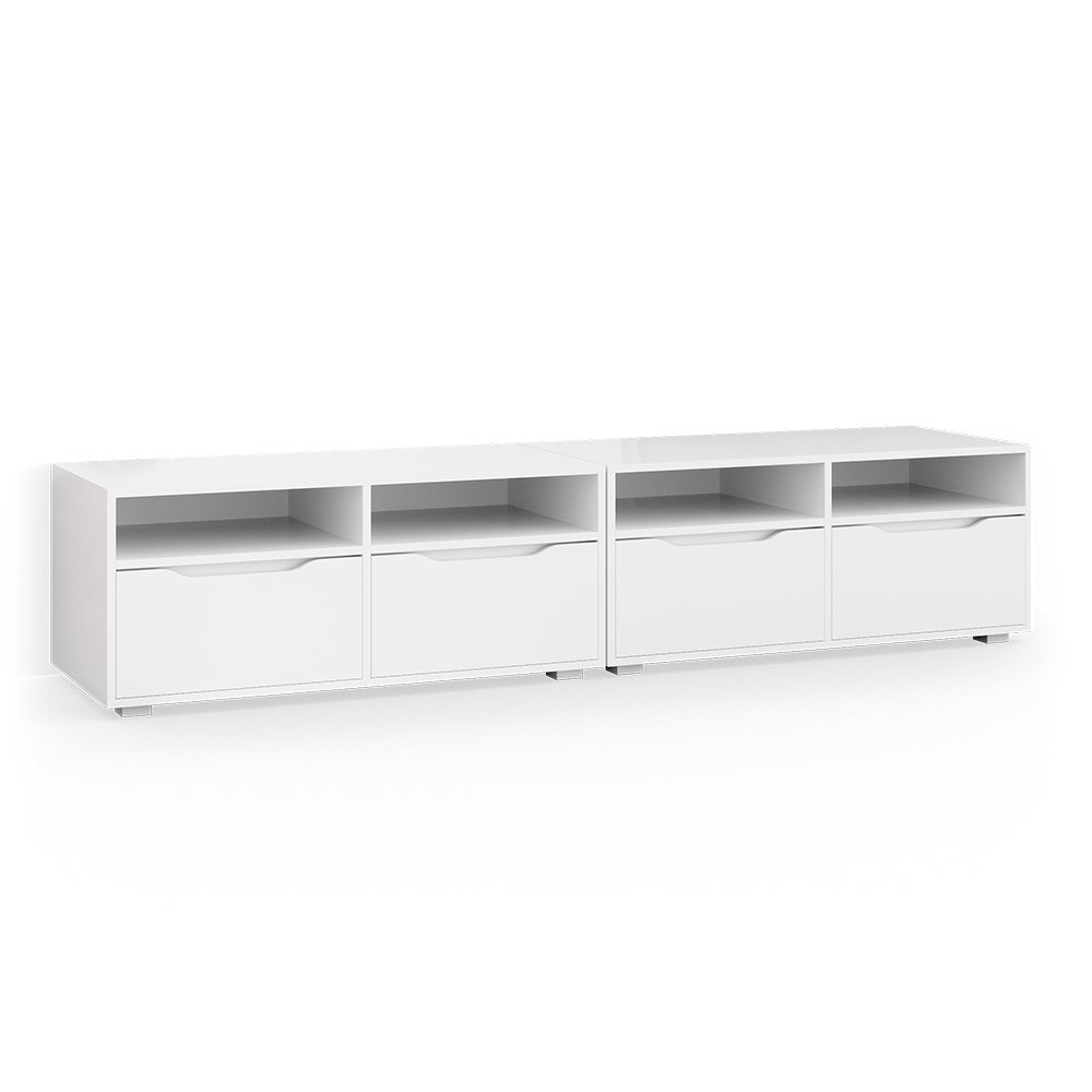 Vicco Lowboard Ruben, Biały, 200.4 x 42 cm