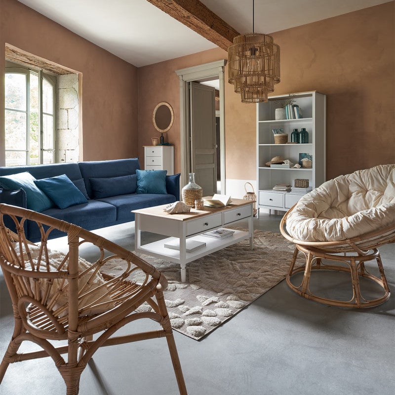 Atmosphera Créateur d'intérieur - Poltrona in rattan Seram -Papasan con cuscino -Interno ed esterno - Giardino, Terrazza, Balcone, Mobili da soggiorno - 5