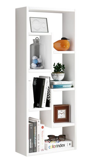 Organizzatore Giocattoli Bambini 5 Cubi Con Ceste | Libreria In Legno MDF Grigio 77x35x94 Cm | Per Camera Bambini