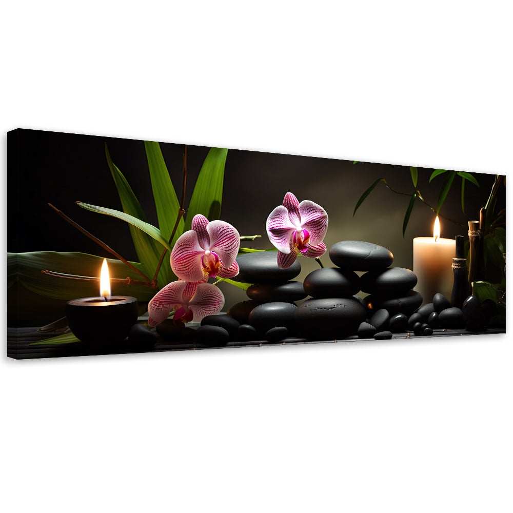 Obraz na płótnie, Orchidea Storczyk Świeczki 120x40