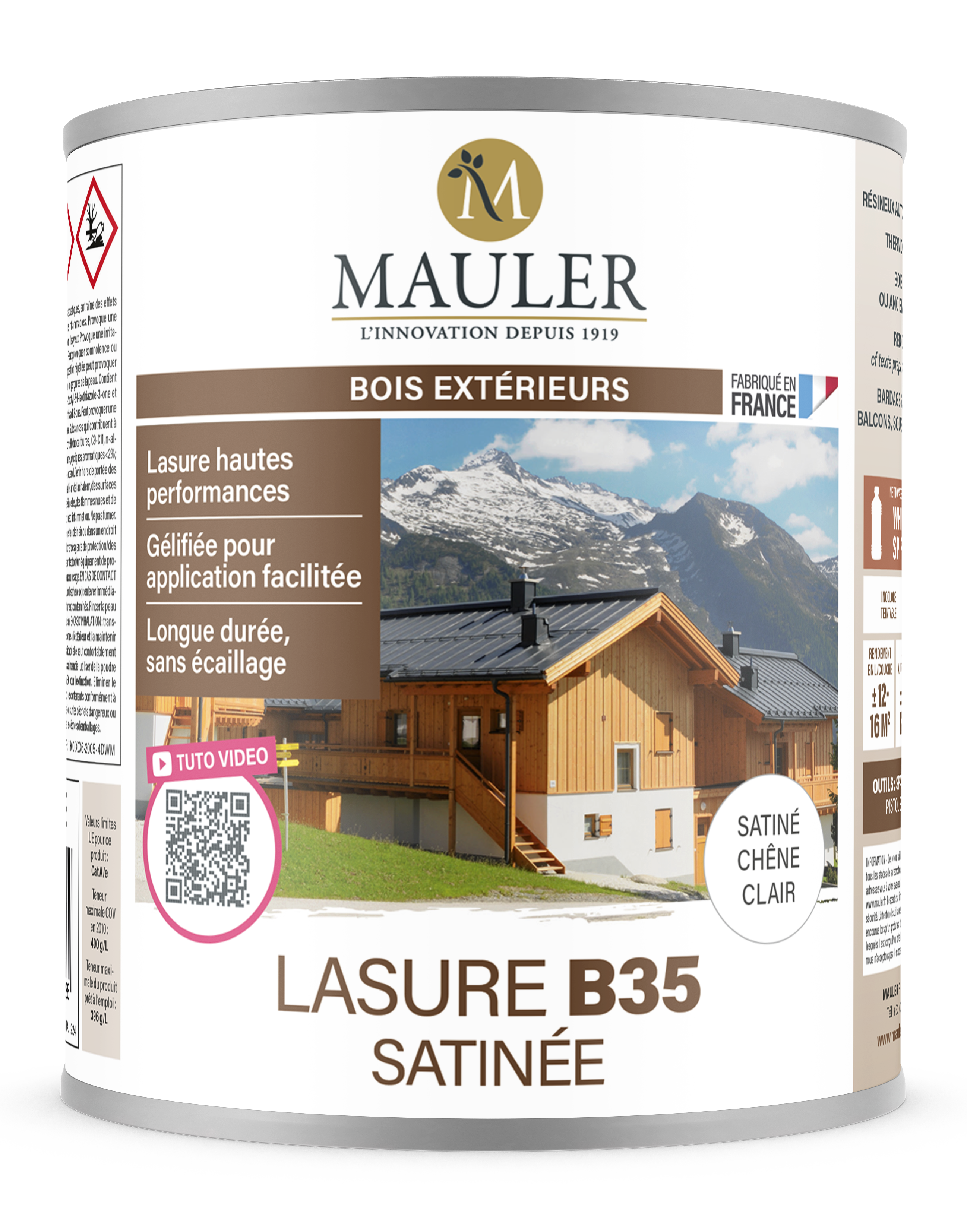 Lasure professionnelle pour bois extérieur - 5L Satiné Chêne Clair ...