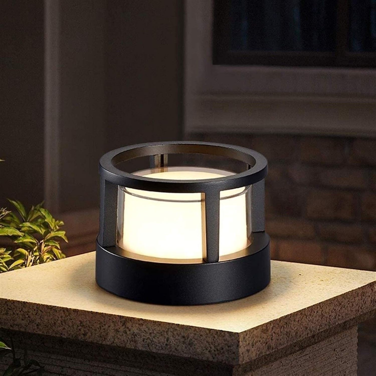 Lampadaire d'extérieur rond à LED 15W, en aluminium, indice de ...