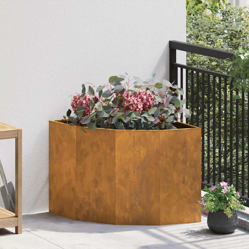 Jardinière rouillé 40x80x40 cm acier inoxydable - Jardinière - Jardinières - Pot De Fleurs - Support De Jardinière