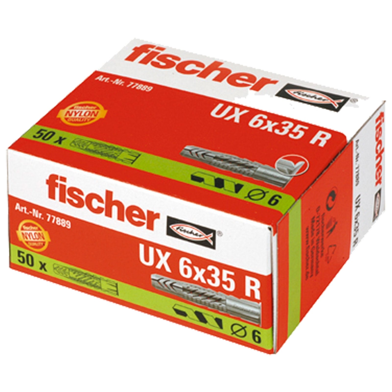 Fischer 77889 UX 6 x 35 R Cheville universelle 35 mm 6 mm 50 pc(s) - 2