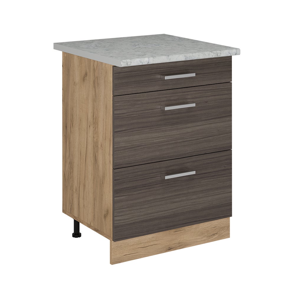 Vicco Szafka dolna do kuchni R-Line, Szlachetna szarość, 60 cm BR Marmur