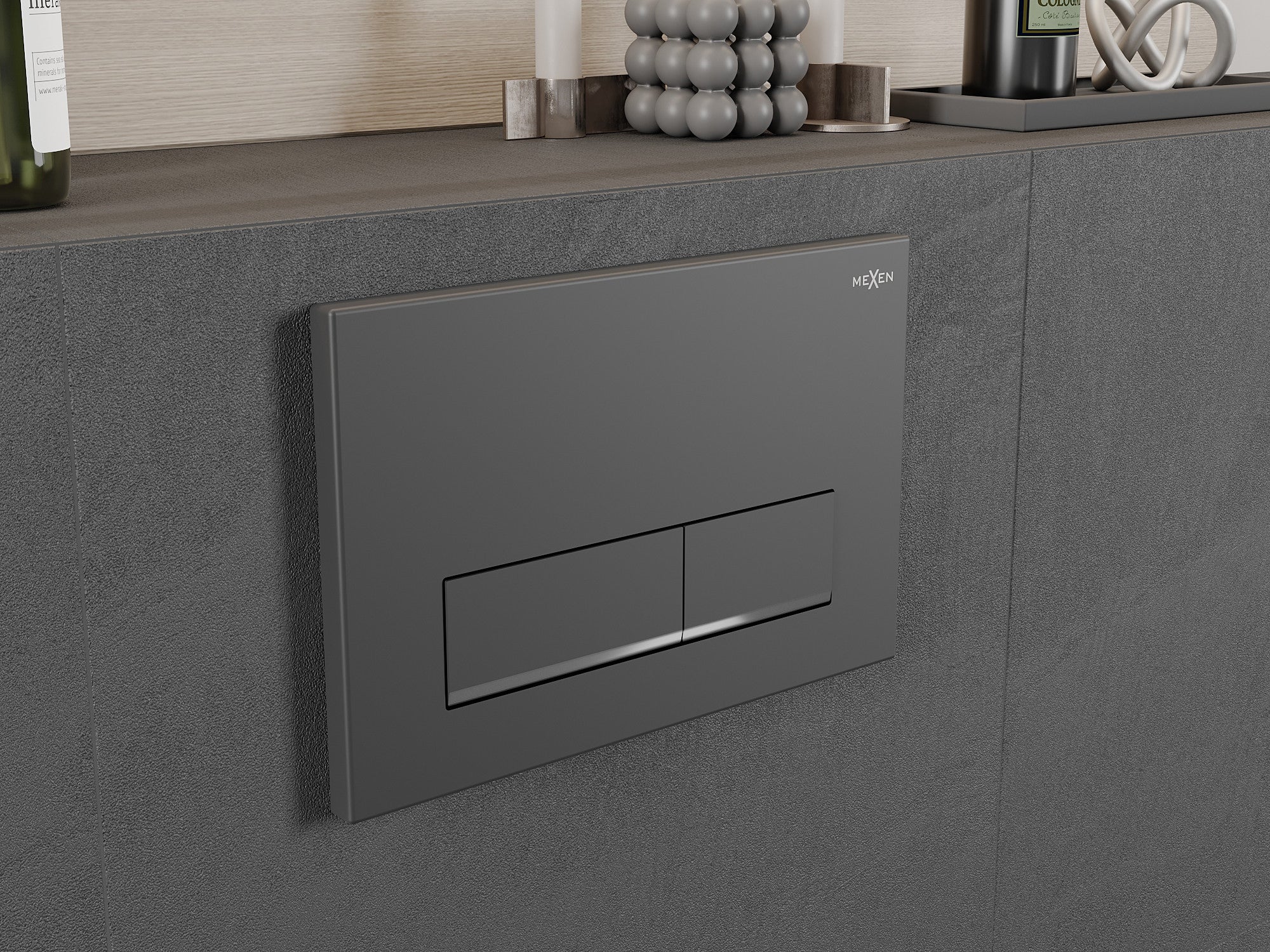 Mexen Fenix 12 buton de spălare, gun gray - 601266 | Leroy Merlin