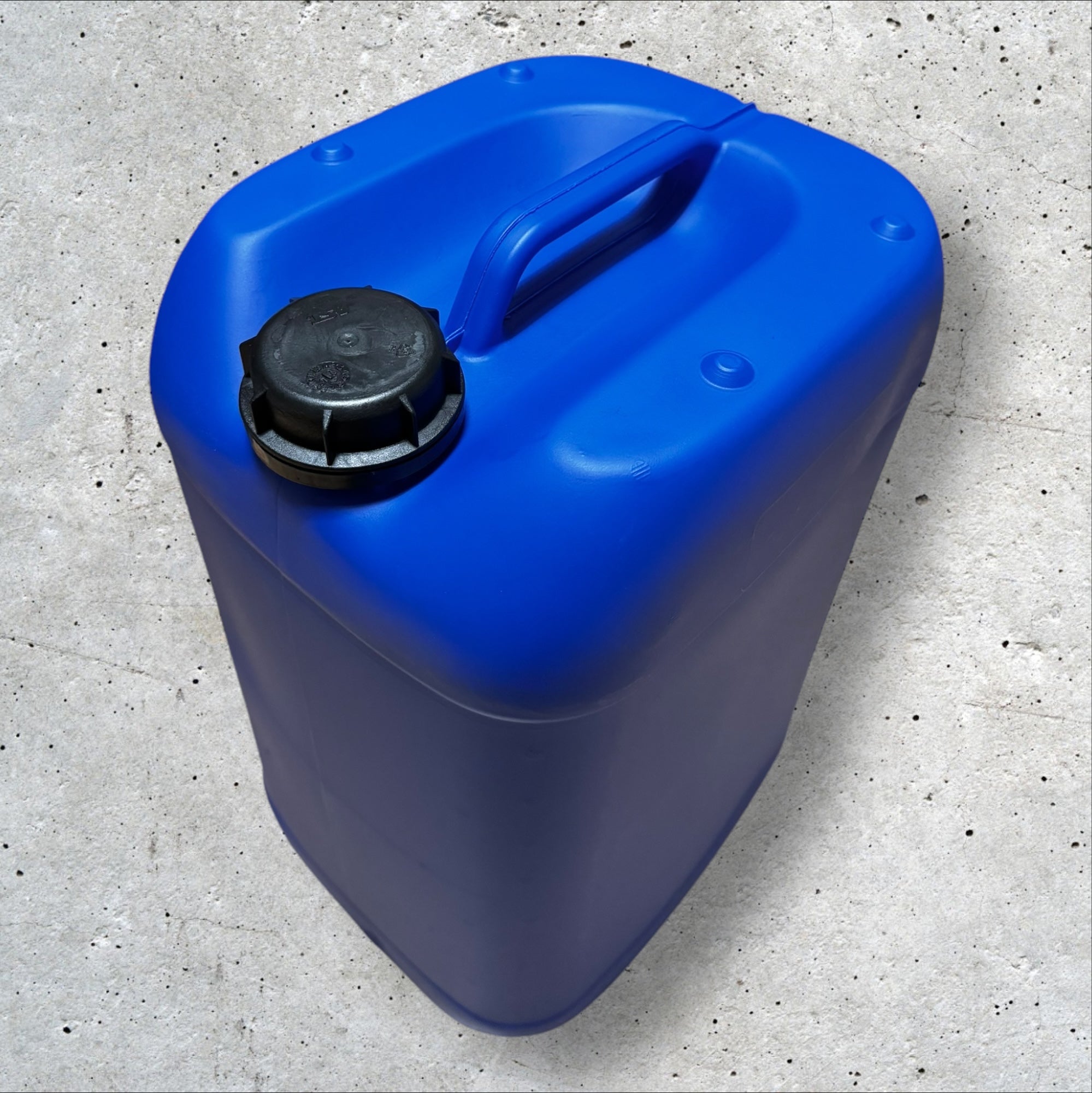 3x Bidon Jerrican Plastique 25 L litres Bleu Bouchon DIN 61 Liquides Alimentaires et Chimiques Ergonomique Empilable Réutilisable - 2