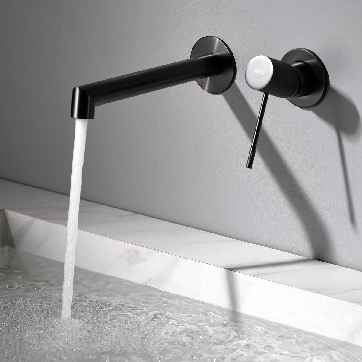 Robinet mitigeur lavabo encastré noir BORACAY