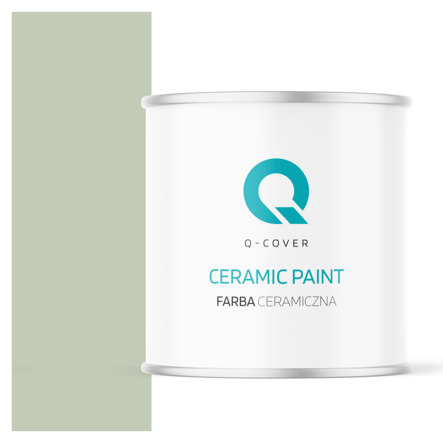 Farba Ceramiczna Do Ścian i Sufitów Q-Cover Zielony jasny H2157 Głęboki Mat 2L