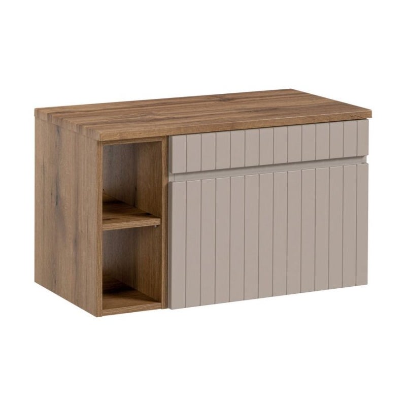 Szafka pod umywalkę nablatową ICONIC CASHMERE zestaw 80 cm z blatem