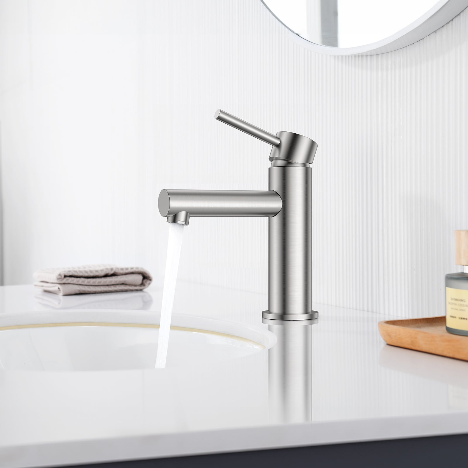 Cecipa max Mitigeur de Lavabo Brossé M Mitigeur pour Lavabo de Salle de Bain Robinet de Lavabo pour Salle de Bain Eau Froide et Chaude - 4