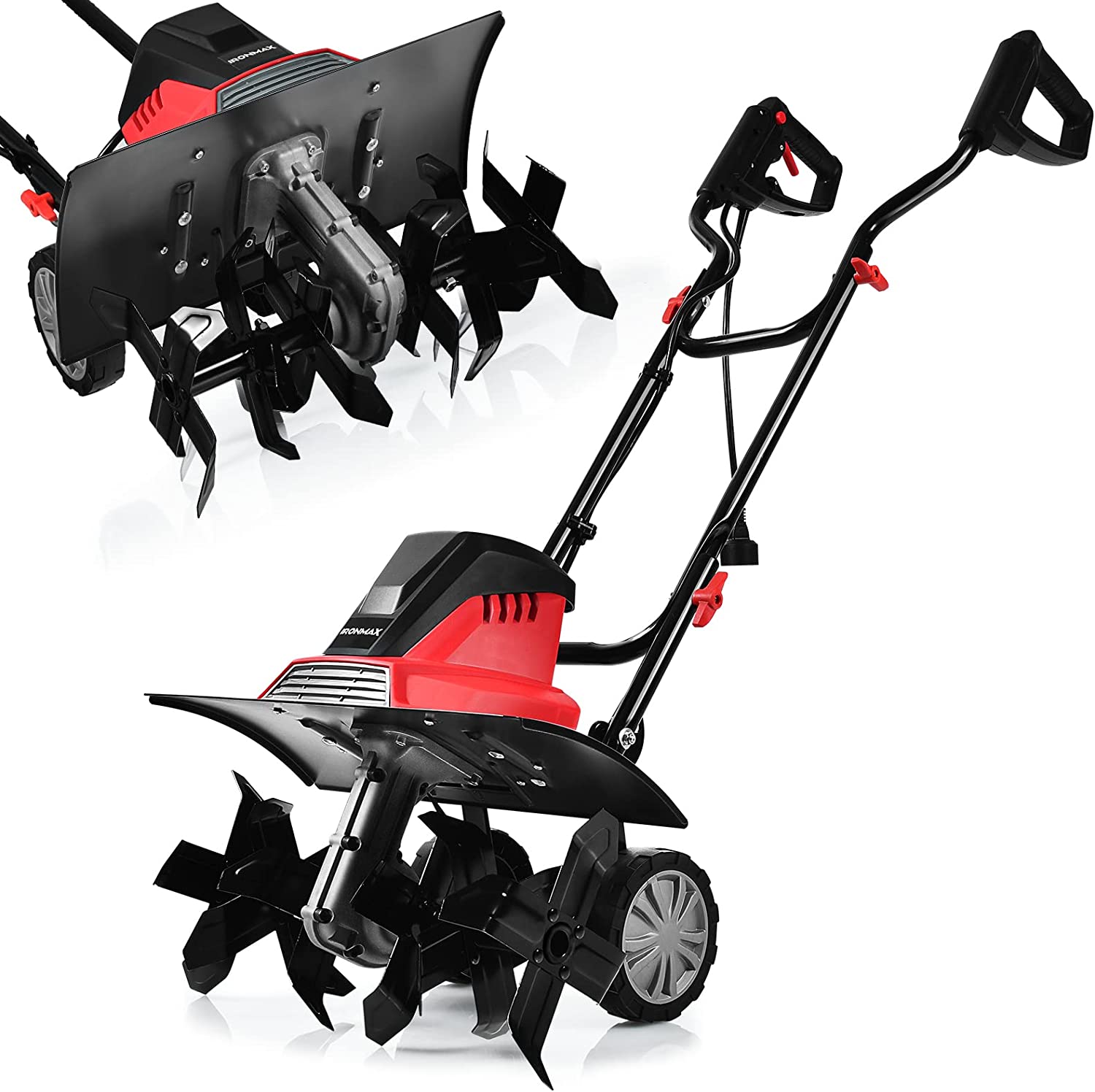 Elektryczna glebogryzarka, 1500 W, 6 noży | głębokość robocza 22 cm | szerokość robocza 43 cm | 400 obr./m | 2-punktowy wyłącznik bezpieczeństwa,