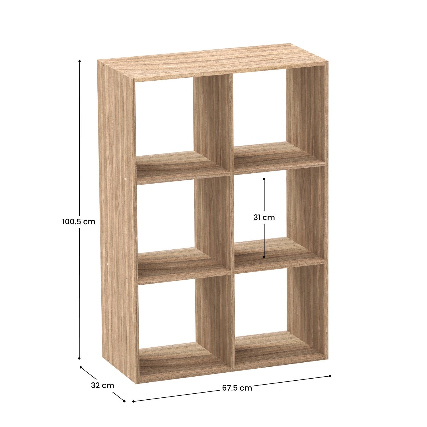 Etagère avec 6 Cubes SpaceQub 67,5x32x100,5cm 7house - 3
