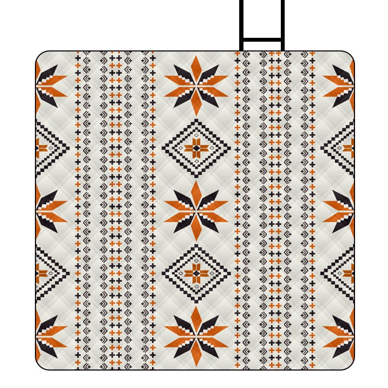 Estera de picnic de estilo étnico para acampar al aire libre, estera de picnic, 200*200 cm, estilo étnico en forma de diamante