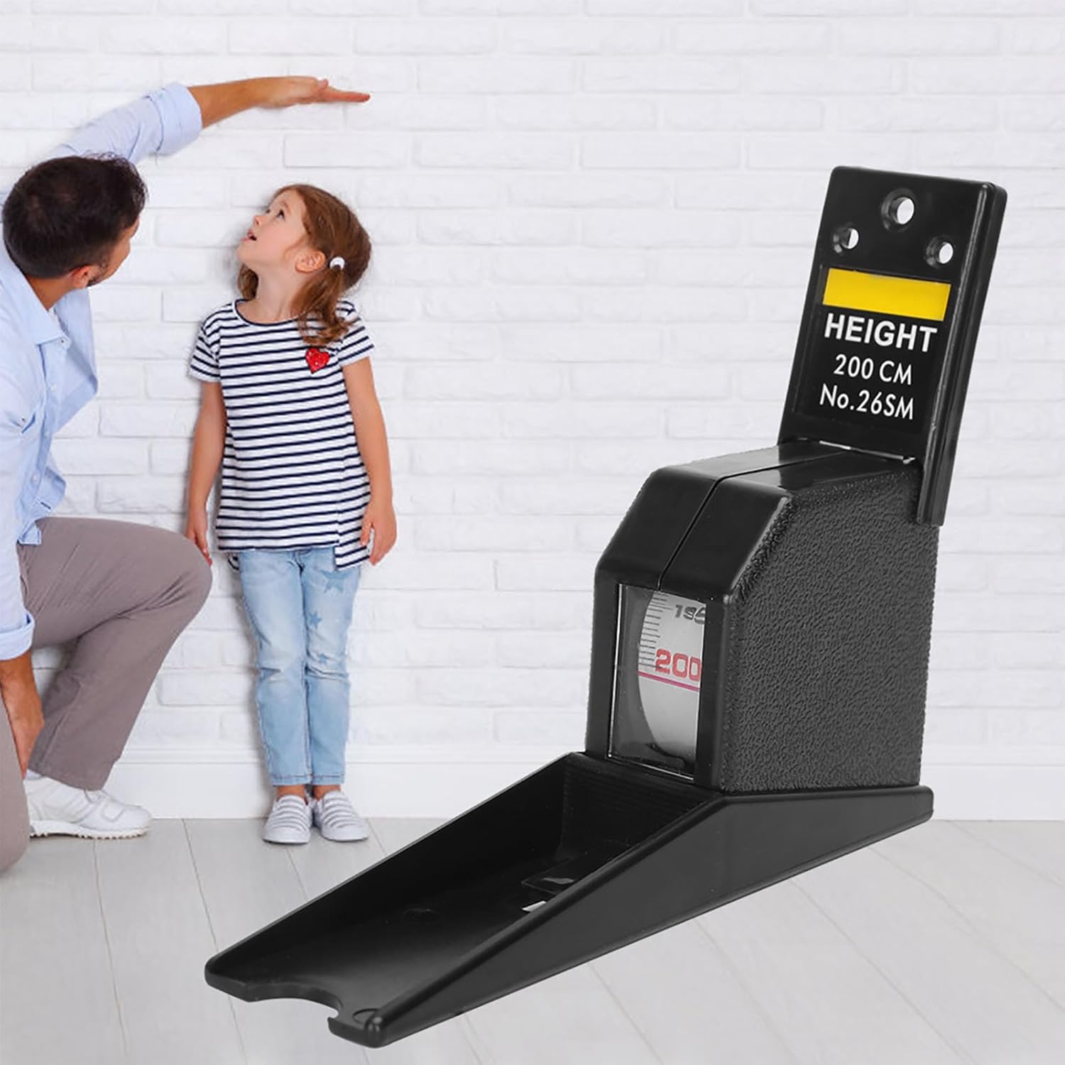 (BLACK) Toise Pratique pour Adultes et Enfants, Altimètre de 2 Mètres, Règle à Ruban Rétractable - 5