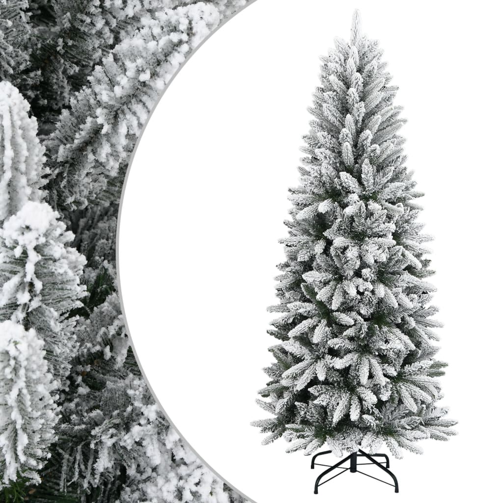 Árvore de Natal artificial com neve PVC e PE 210 cm - COMFORTXL - 2