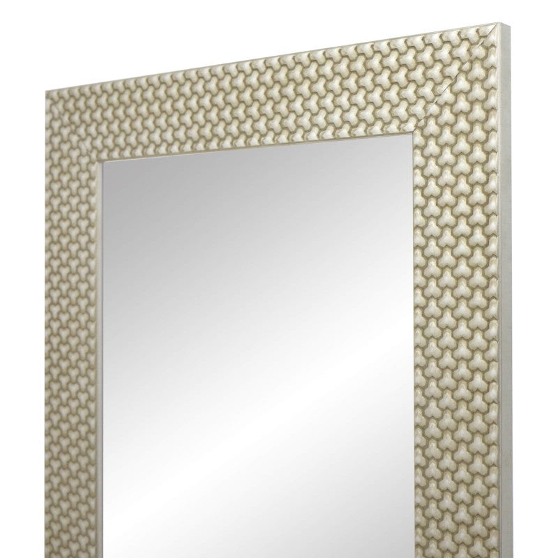 Espejo de pared, fabricado en españa | varios tamaños y colores | ideal para salón, recibidor, vestidor, dormitorio y baño. | (64x84 cm, 108 gris)