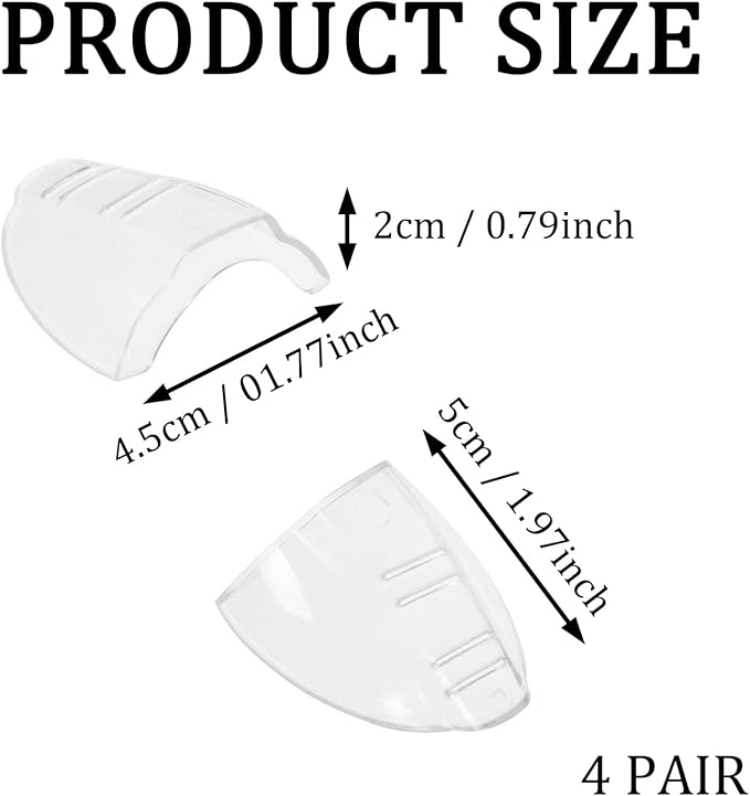 4 Paires Transparentes Protections Latérales pour Lunettes, Universelle Protections Flexibles à Enfiler, Latérales pour Lunettes de Sécurité, pour Lun - 2