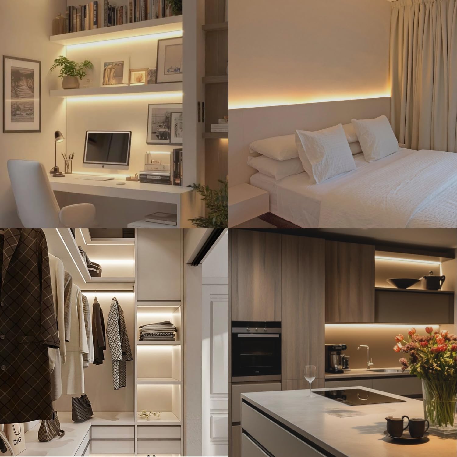 Applique LED Sous-Meuble MARBELLA Longueur 60 cm. avec Variateur Tactile, ON/OFF Tactile et Câble 1,5 M. Idéal Pour Cuisine et Chambre - 6