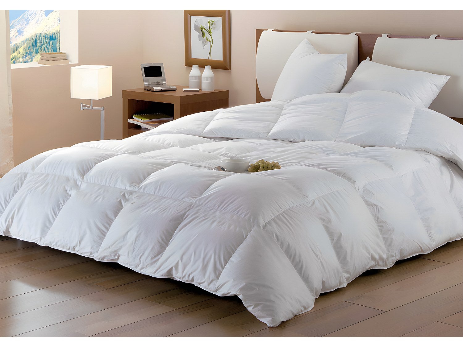 Zestaw DODO, kołdra z naturalnych materiałów 240 ×&amp;nbsp;260 cm i 2 poduszki puchowe BAFFIN 65 ×&amp;nbsp;65 cm