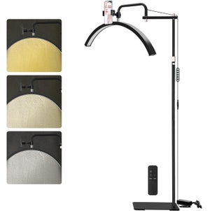 Lampe LED 28" Pour Extensions Cils - 3 Modes Couleur - Support Téléphone