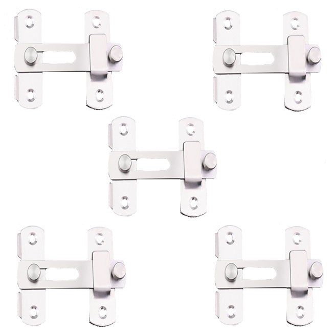 5 x Accueil porte acier inox ton Argenté Cadenas Loquet verrouillage 2 5 x Accueil porte acier inox ton Argenté Cadenas Loquet verrouillage 2