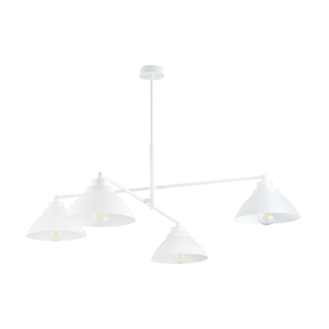 Lampa wisząca Maverick biała 4xE27x15W wym: 60 x 100 x 100 cm metal Emibig