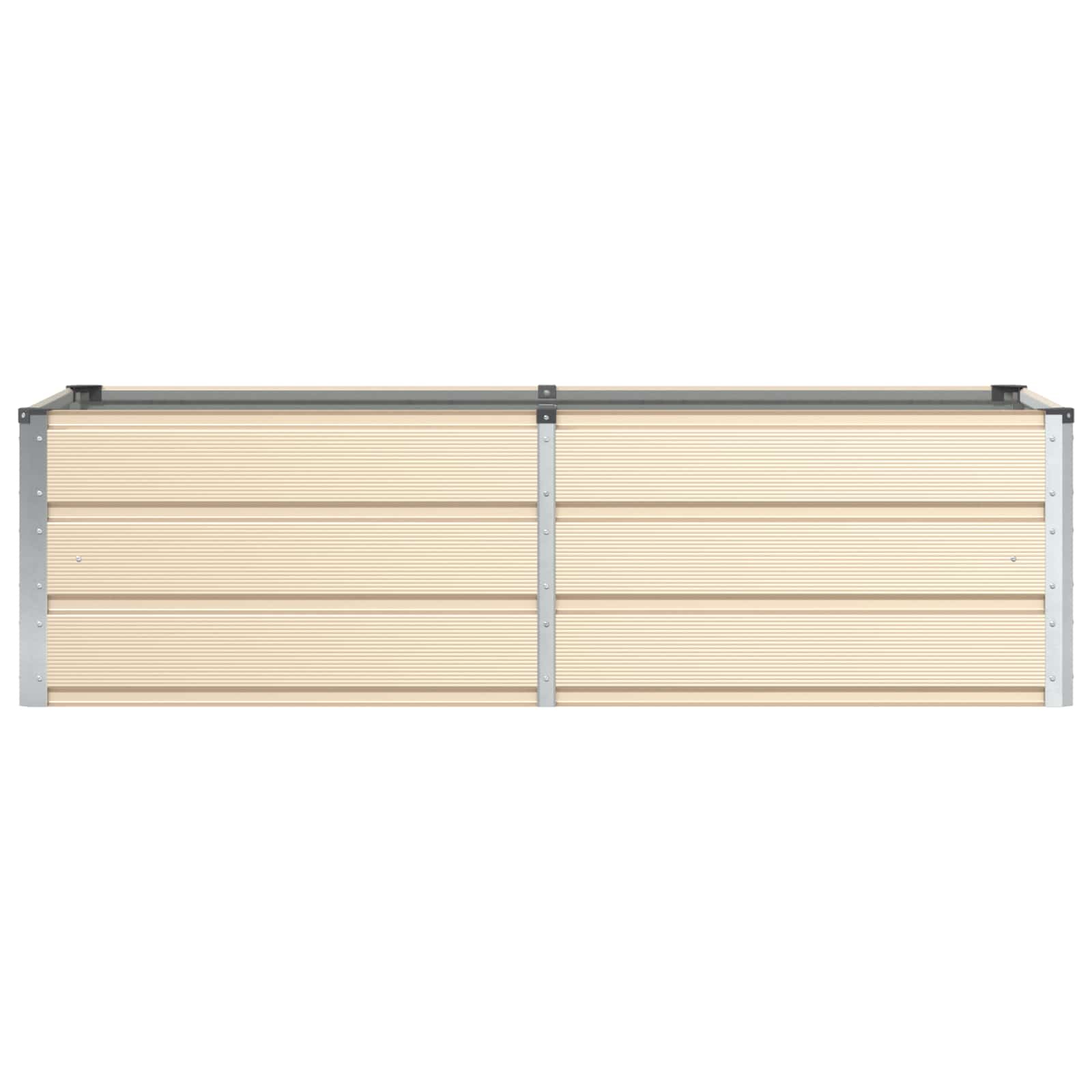 vidaXL Jardinière Ivoire 160 x 80 x 45 cm Acier - 4
