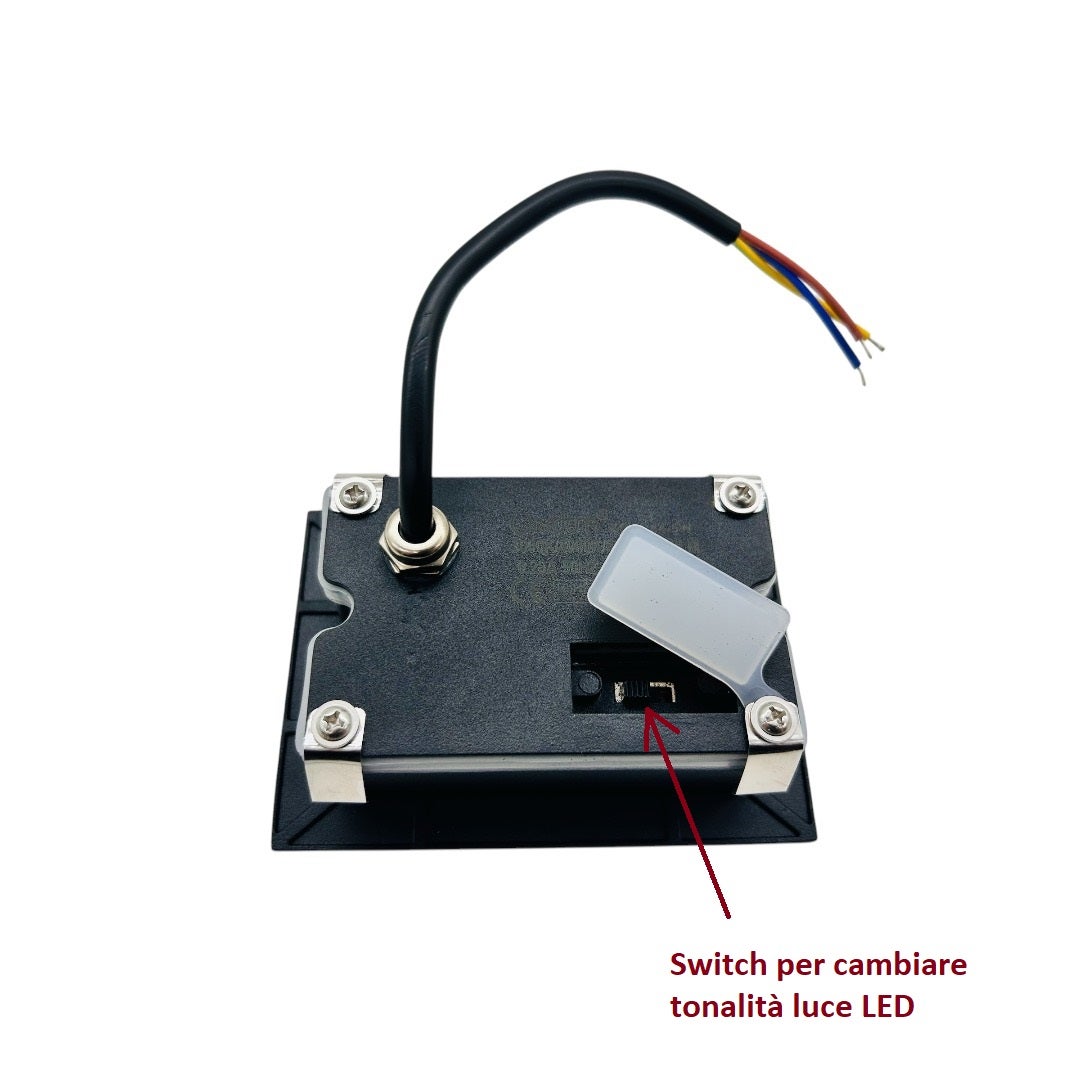 Faretto bianco a led segnapasso da 5w per interni ed esterni cct con switch cambio luce per giardini scale e viali - 5